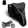 AUTOCOZEN Waterproof Bike Cover Compatible with Honda Livo Cover with All Weather Protection and Triple Stitch, Heavy Buckle with Storage Bage & Black with Yellow Piping