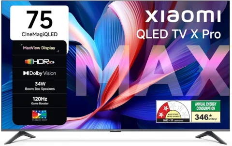 Xiaomi 189 cm (75 Inches) X Pro Series QLED 4K UHD Smart Google TV L75MB-APIN