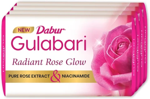 Dabur Gulabari Pure Rose Soap 150g (Pack of 4)