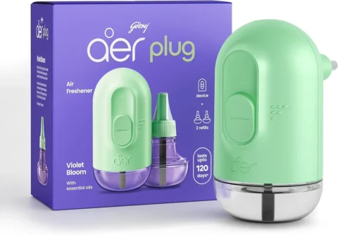 Godrej aer Plug Electric Air Freshener (Machine + 2 Refills (20Ml each)