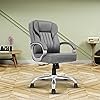 NGFC Mesh Mid Back Ergonomic Work from Home Office Desk Chair, Study Chair, Grey & White)