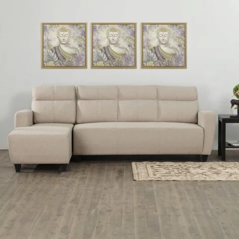 Home Centre Corner Sofa Seater Helios Emily Fabric Sofa (Beige)