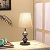 tu casa Table Lamps Black Metal Base with Black/White Cotton (Zebra Print) Shades for Home Décor, Bedrooms, Restaurants (H-19)