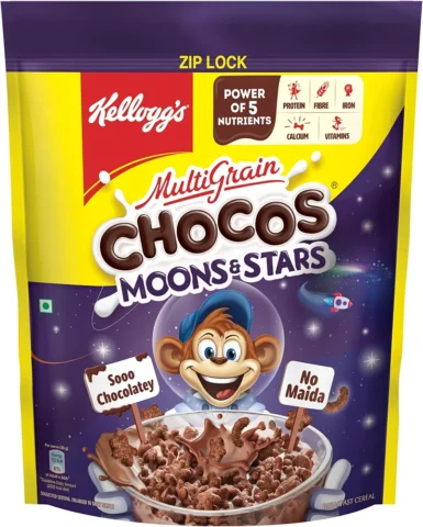 Kellogg’s Chocos Moons & Stars, With Whole Grain, 1.15 /1.2 Kg Pack (Weight May Vary)
