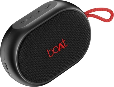 Boat (2025) Stone 110 Bluetooth Speaker with 3W Signature Sound, Up to 15Hrs Playback, Voice Assistant & IPX4(Raging Black)