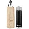 PEXPO Stainless Steel Water Bottle 500ml, ISI Certified, Hot & Cold Flask with Jute Bag