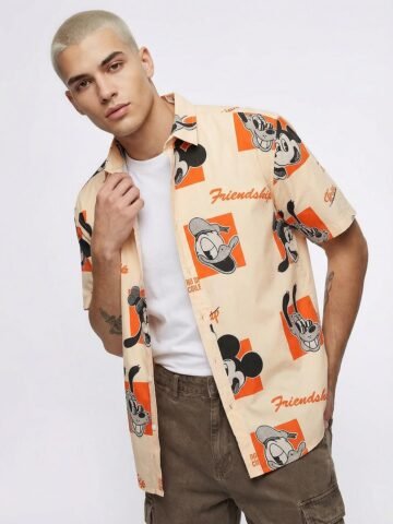 Kook N Keech Disney Printed Pure Cotton Oversized Casual Shirt – Shirts for Men 31370902