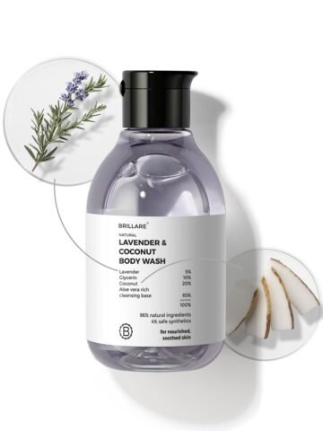 BRILLARE Lavender & Coconut Body Wash – 200 ml – Body Wash and Shower Gel for Unisex